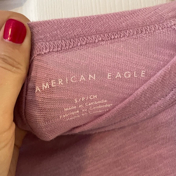 American Eagle Pink Babydoll oversized tee Size Small - Picture 4 of 8